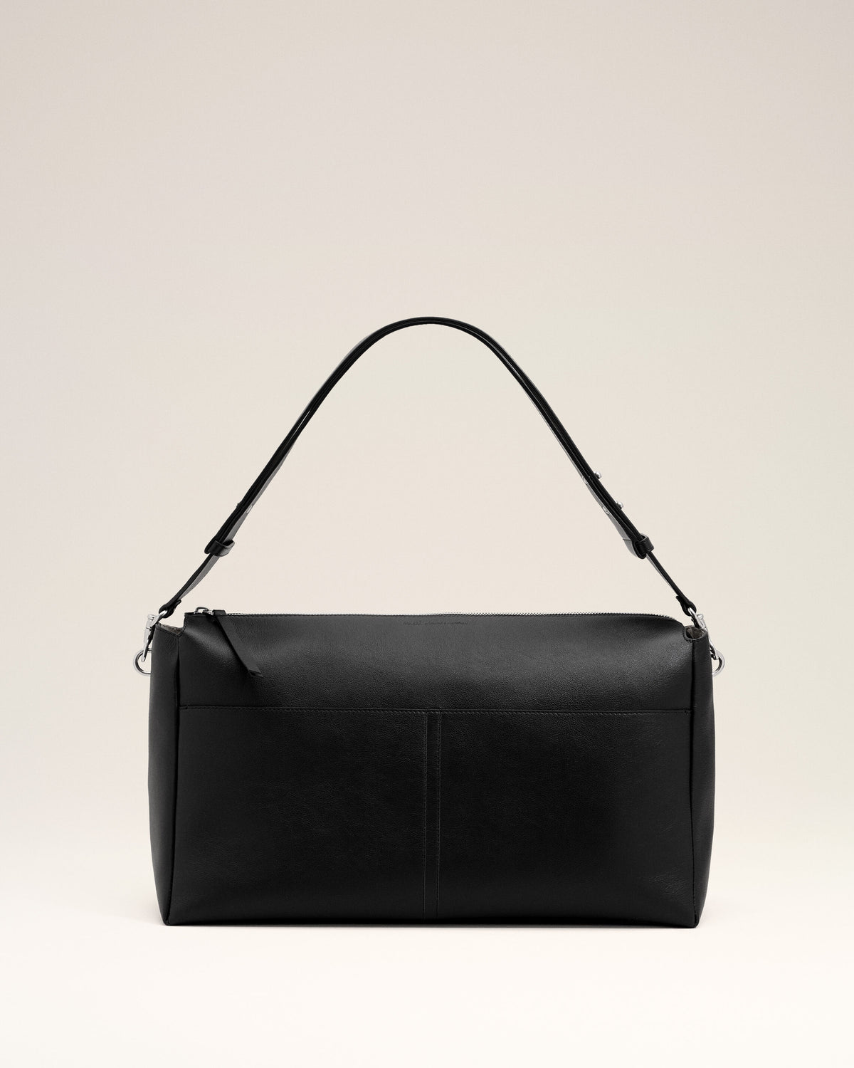 Bolso Carrousel grande de piel de becerro negro con cremallera - 1