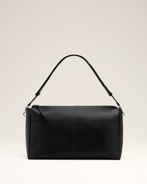 Grand sac zippé Carrousel noir en cuir de veau - 2 - Ami Paris