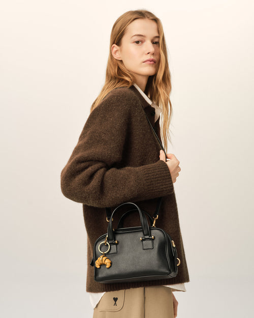 Borsa bowling Georges in pelle di vitello nera - Donna - 10 - AMI Paris - Ami Paris