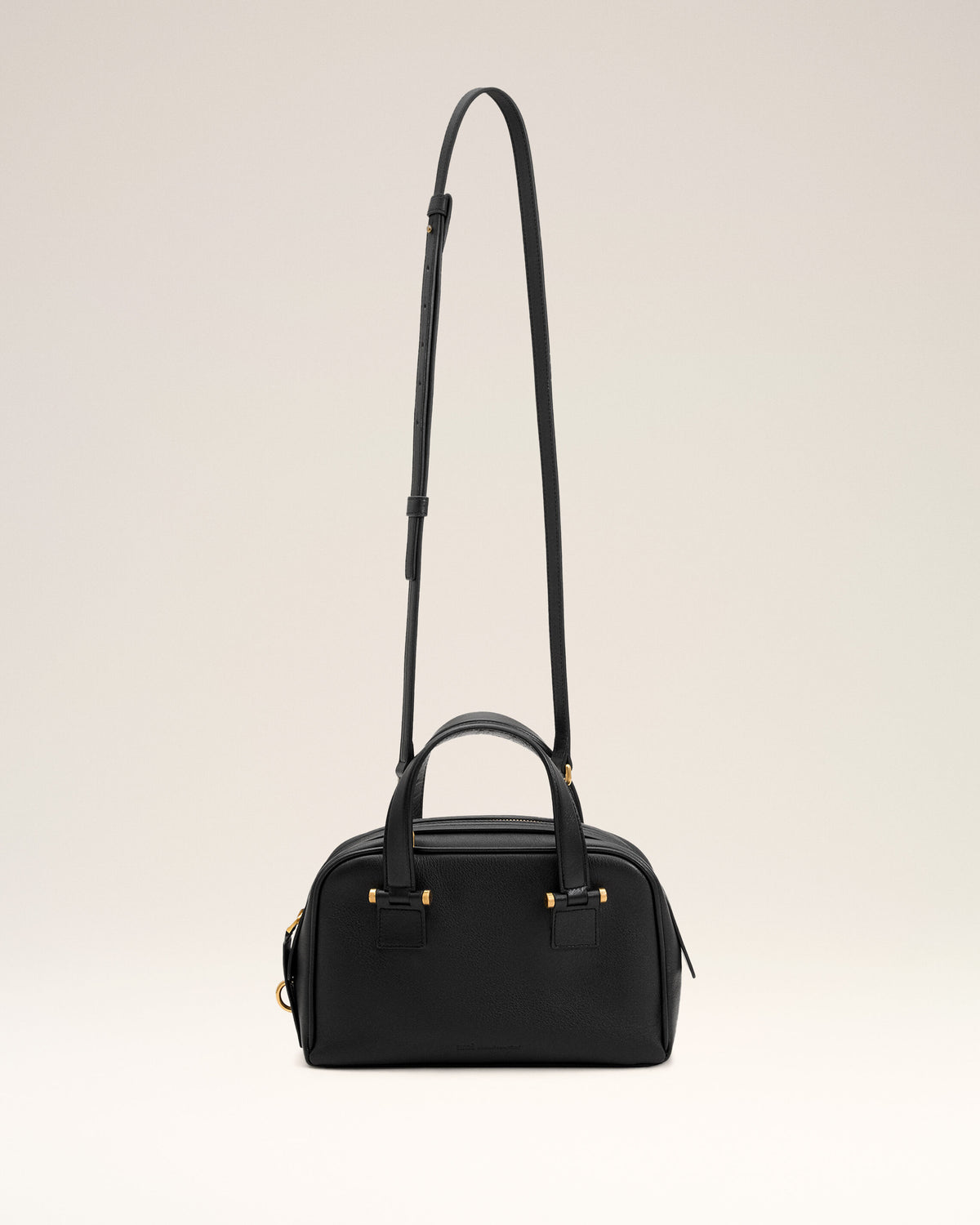 Borsa bowling Georges in pelle di vitello nera - 3