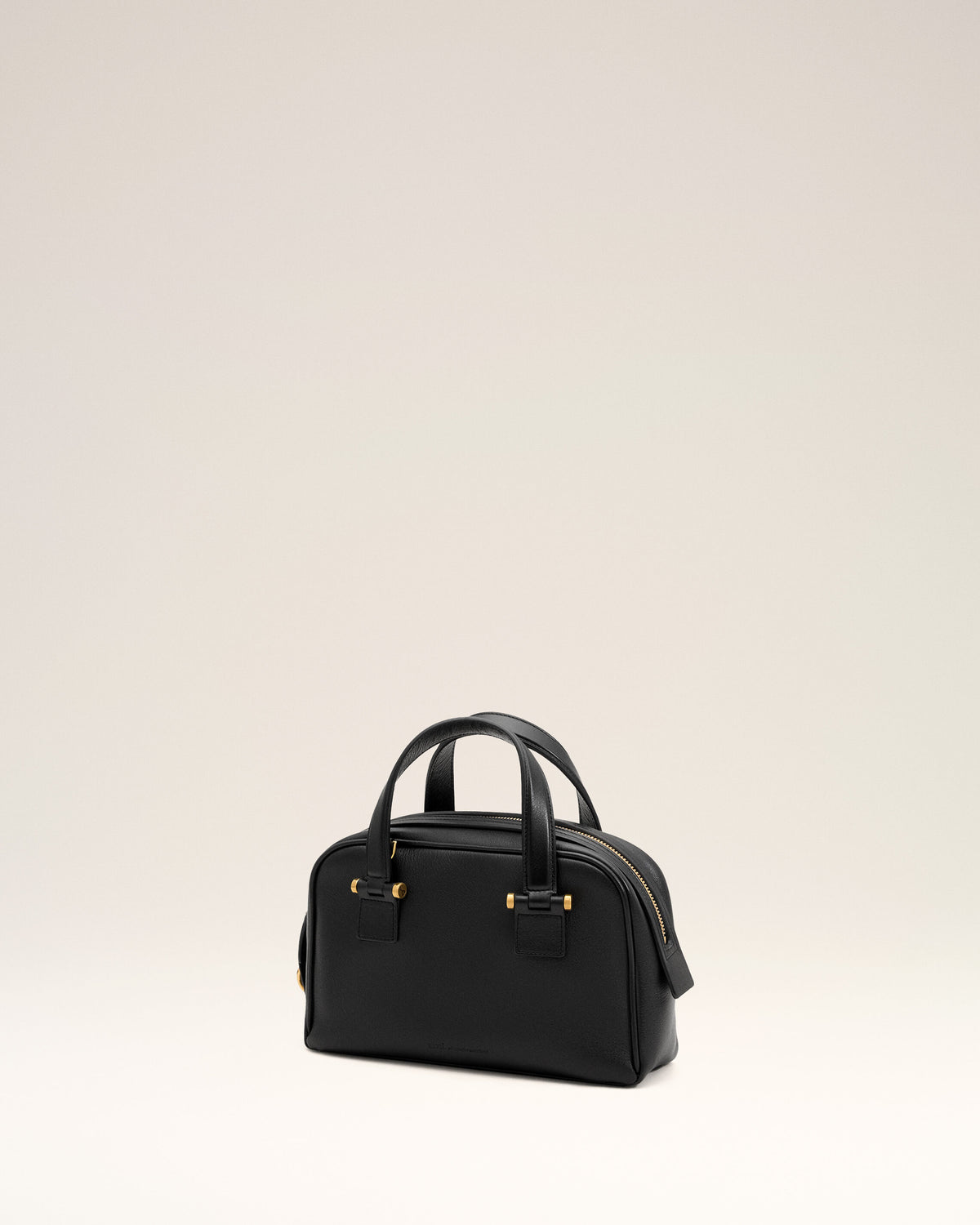Borsa bowling Georges in pelle di vitello nera - 4