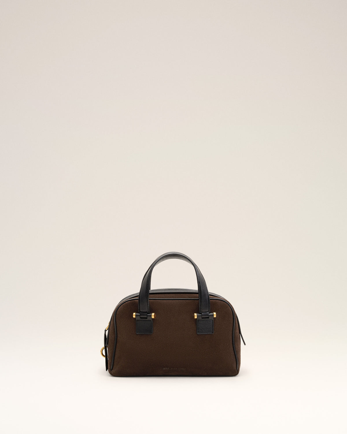 Small brown cow leather Georges bowling bag - 1