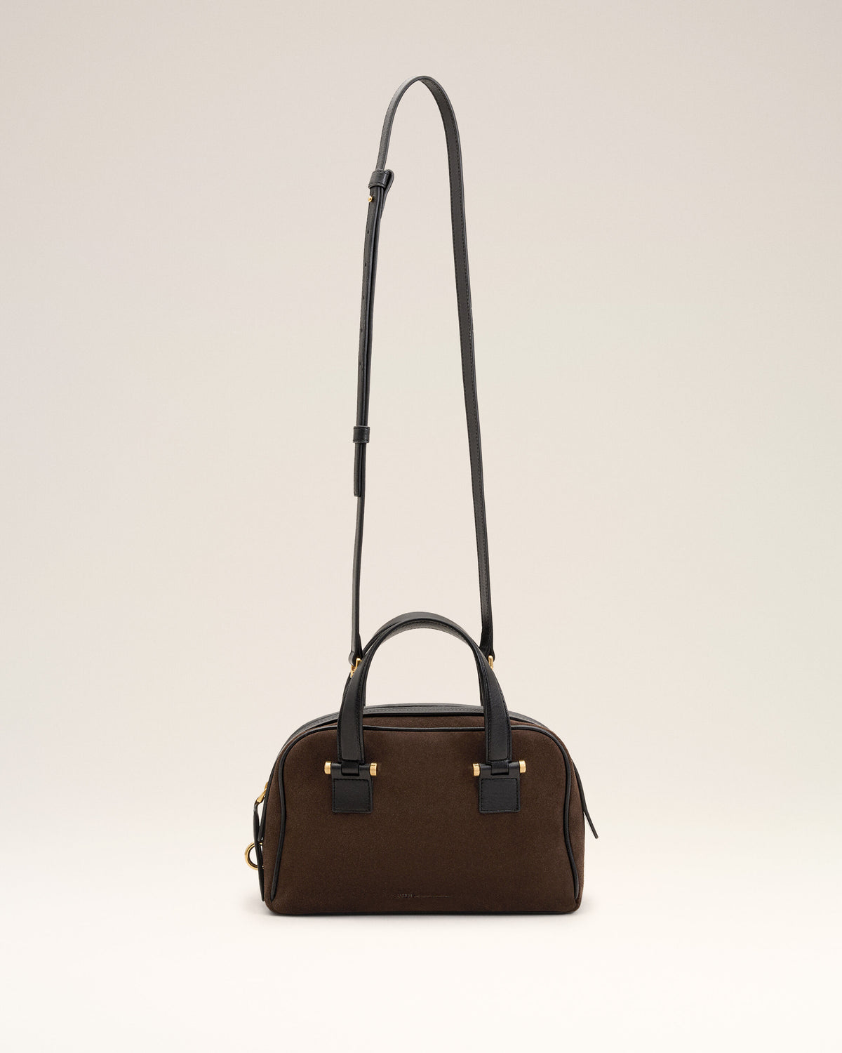 Small brown cow leather Georges bowling bag - 10