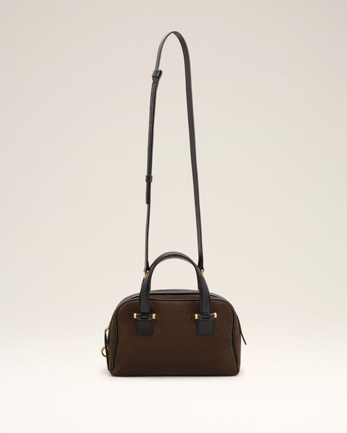 Small brown cow leather Georges bowling bag - Woman - 10 - AMI Paris - Ami Paris