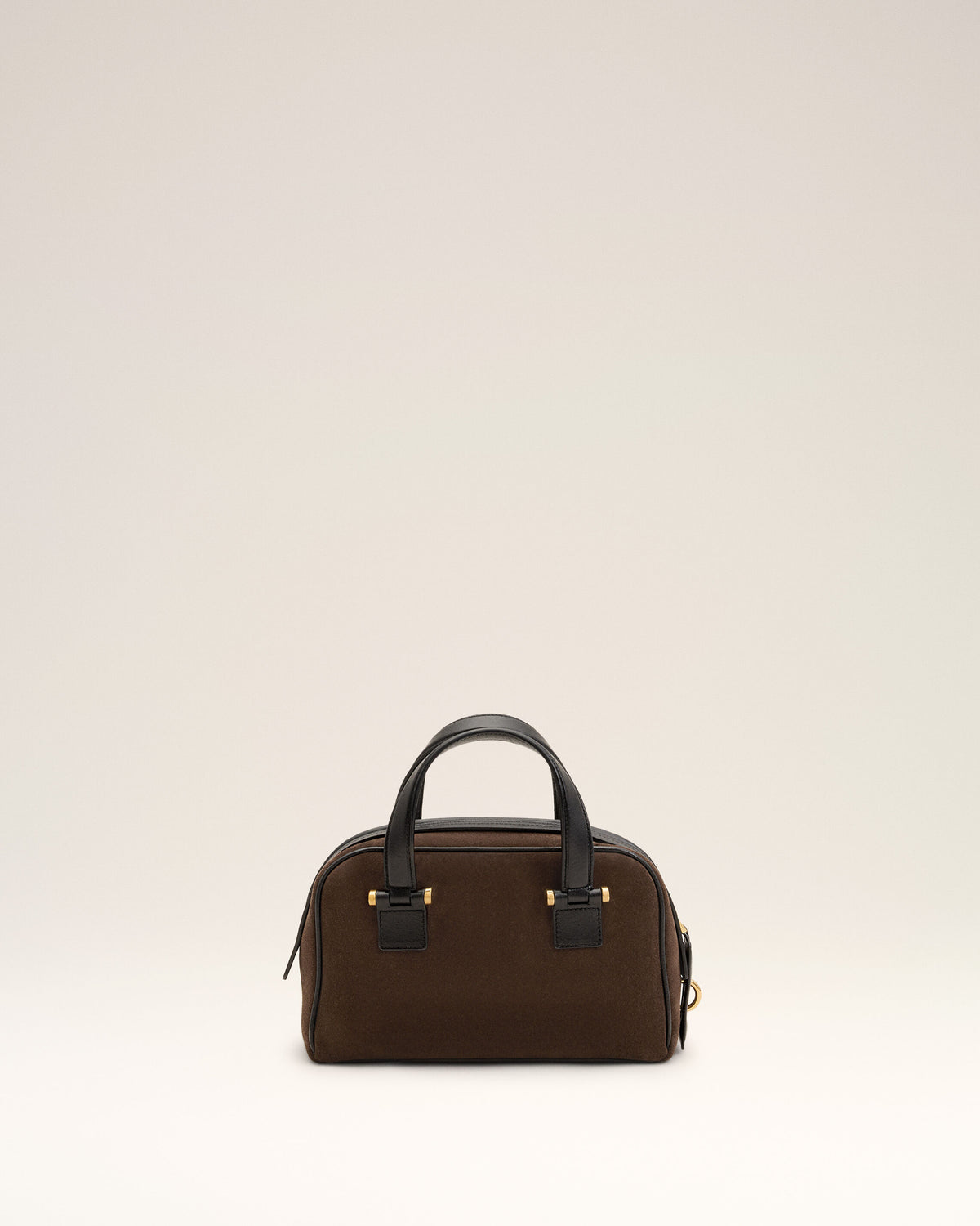 Small brown cow leather Georges bowling bag - 5