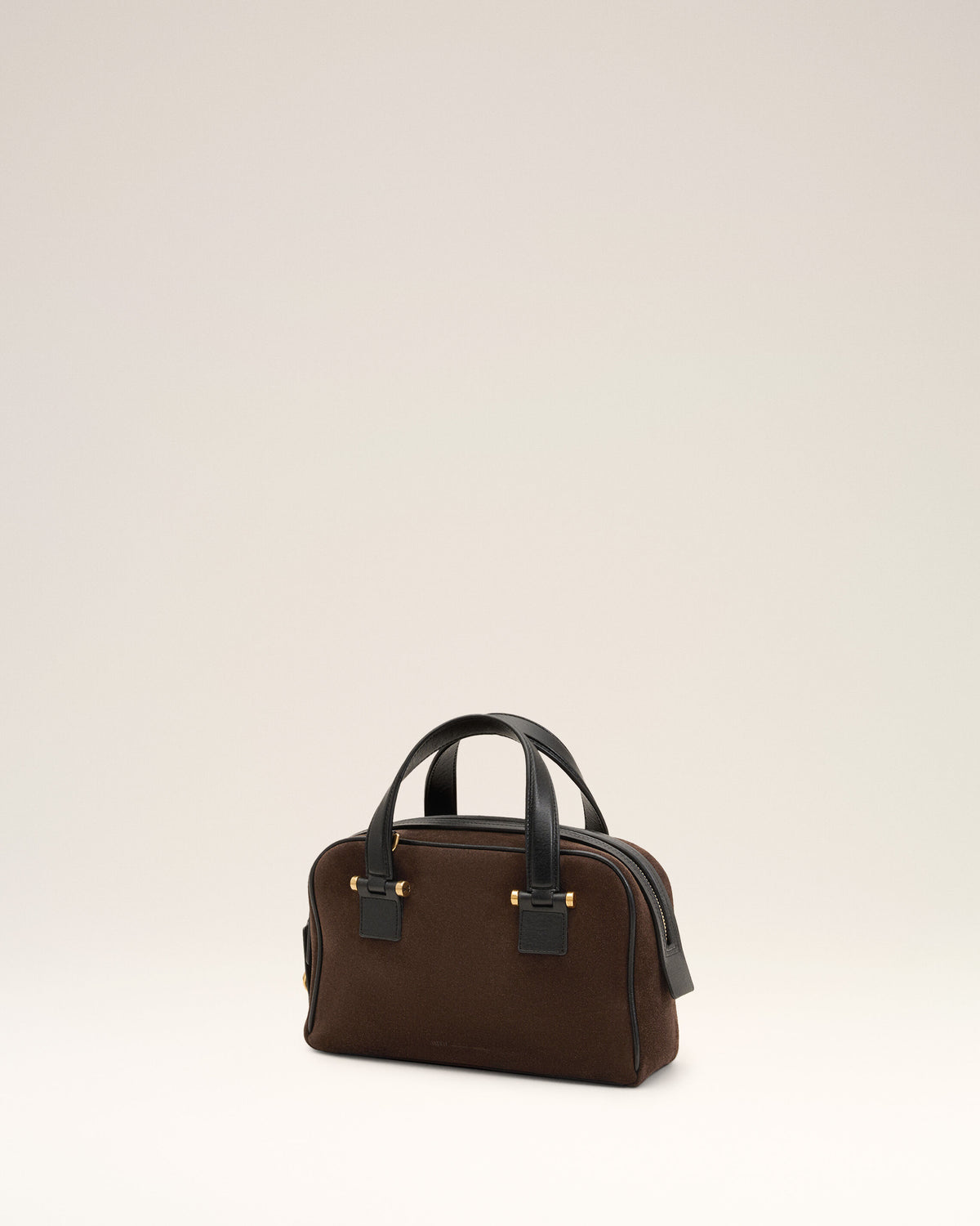 Small brown cow leather Georges bowling bag - 11