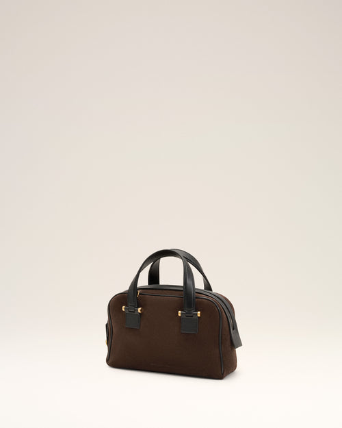 Small brown cow leather Georges bowling bag - Woman - 11 - AMI Paris - Ami Paris