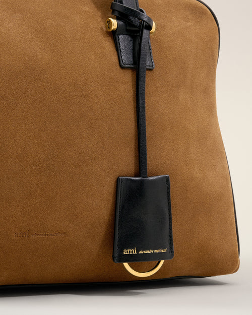 Borsa bowling Georges in pelle di vitello marrone - Donna - 12 - AMI Paris - Ami Paris