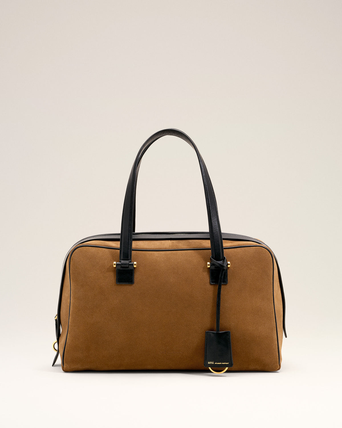 Borsa bowling Georges in pelle di vitello marrone - 1