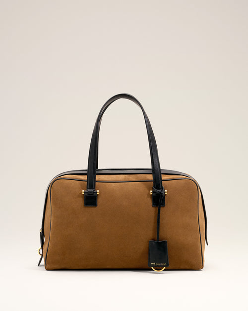 Brown cow leather Georges bowling bag - 1 - Ami Paris