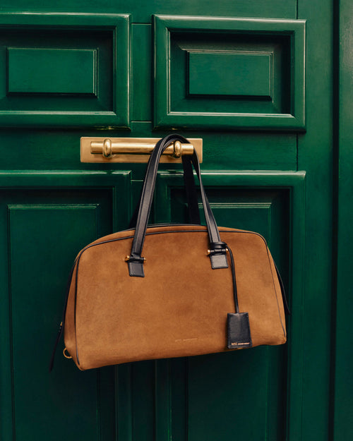 Borsa bowling Georges in pelle di vitello marrone - Uomo - 7 - AMI Paris - Ami Paris