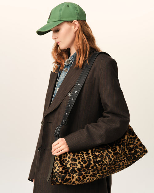 Small cowhide leather leopard printed Etienne crossbody bag - Woman - 9 - AMI Paris - Ami Paris