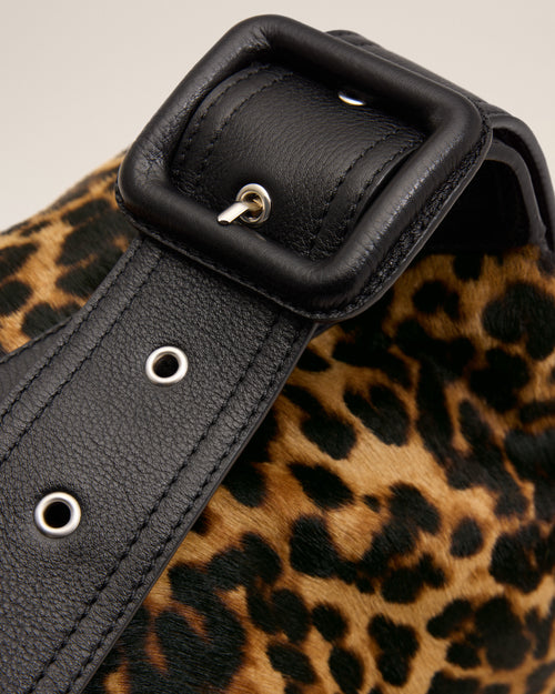 Small cowhide leather leopard printed Etienne crossbody bag - Man - 5 - AMI Paris - Ami Paris