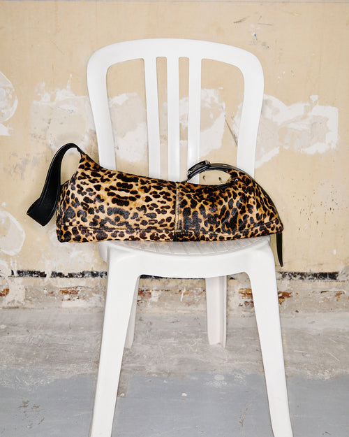 Small cowhide leather leopard printed Etienne crossbody bag - Man - 7 - AMI Paris - Ami Paris