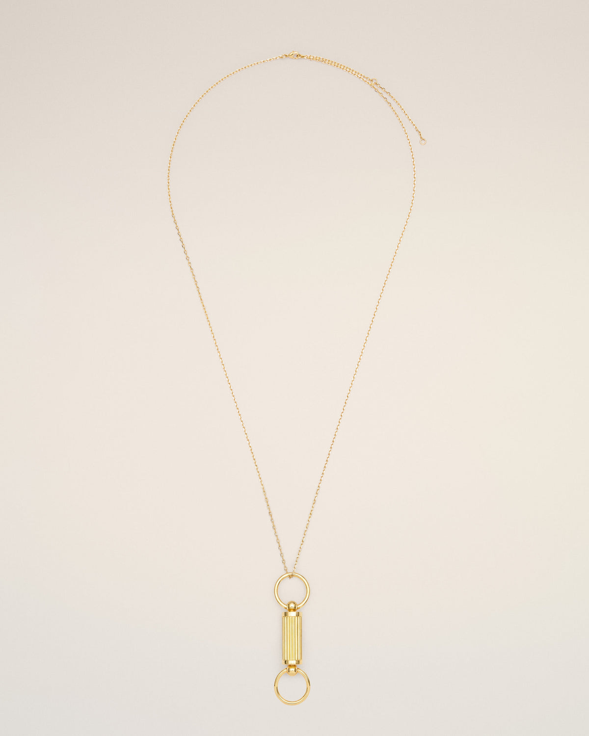 Gold brass glasses pendant necklace - 1