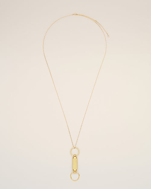 Collar colgante para gafas en latón dorado - 1 - Ami Paris