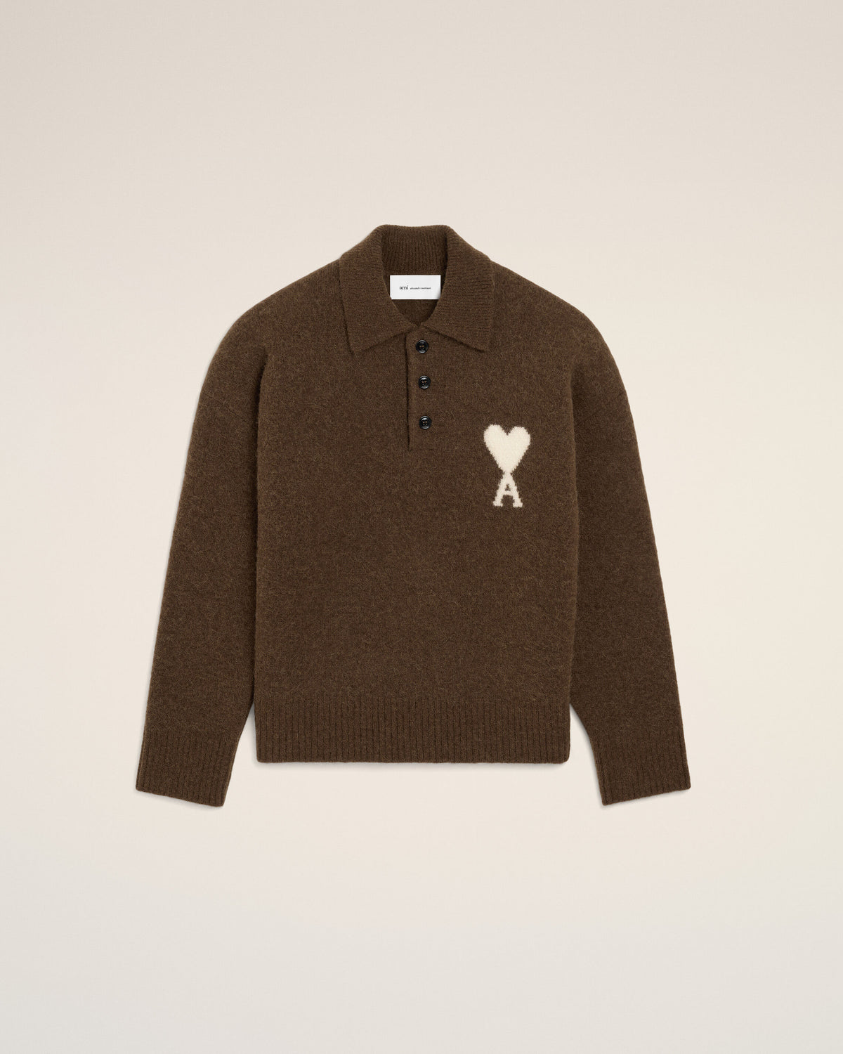 Brown alpaca polo with Ami de Coeur - 7