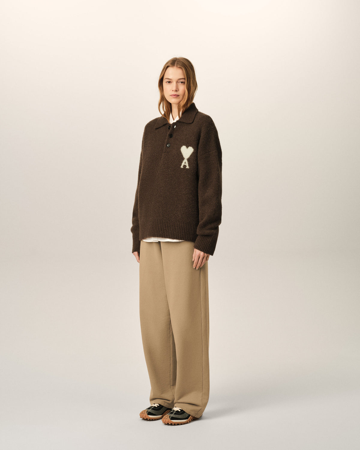 Brown alpaca polo with Ami de Coeur - 12