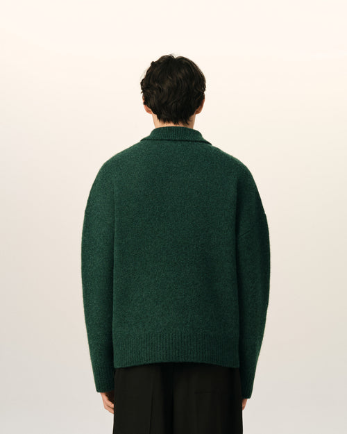 Alpaca polo with Ami de Coeur - Homme - 5 - AMI Paris - Ami Paris