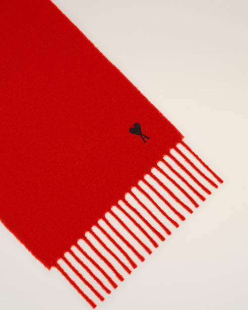 Echarpe rouge en laine Ami de Coeur - Femme - 6 - AMI Paris - Ami Paris