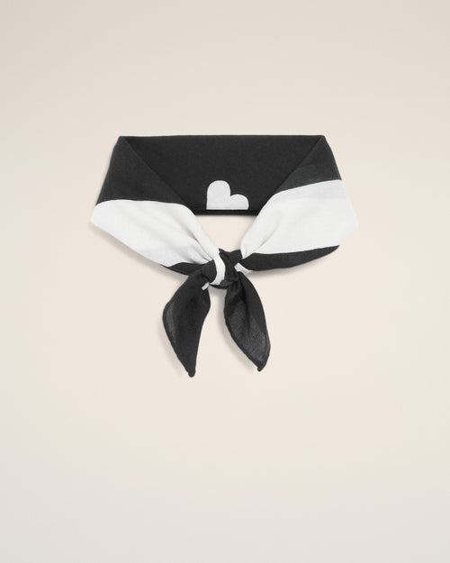 Foulard Noir Ami De Coeur Imprimé en Coton - Femme - 7 - AMI Paris - Ami Paris