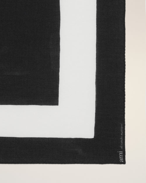 Foulard Noir Ami De Coeur Imprimé en Coton - Femme - 8 - AMI Paris - Ami Paris