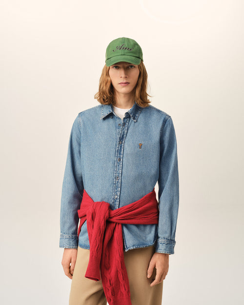 Chemise bleue en denim Ami De Coeur - 2 - Ami Paris