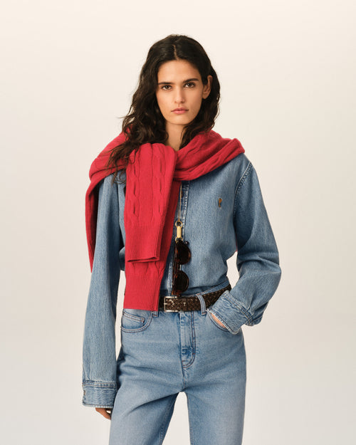                                     Chemise bleue en denim Ami De Coeur - 3                                 - Ami Paris