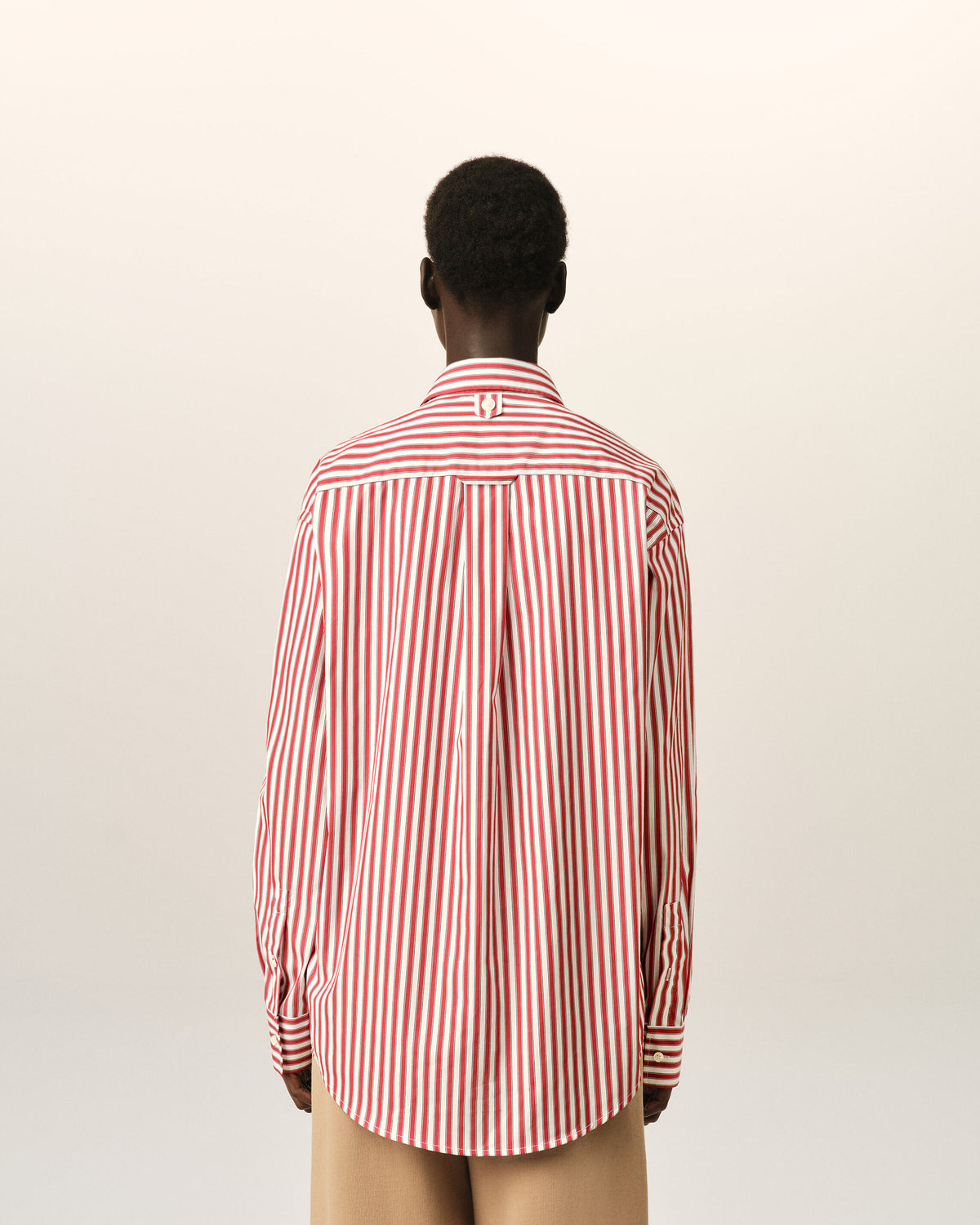 Red large striped shirt with embossed Ami de Coeur - 12