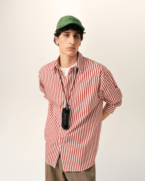 Large striped shirt with embossed Ami de Coeur - 2 - Ami Paris
