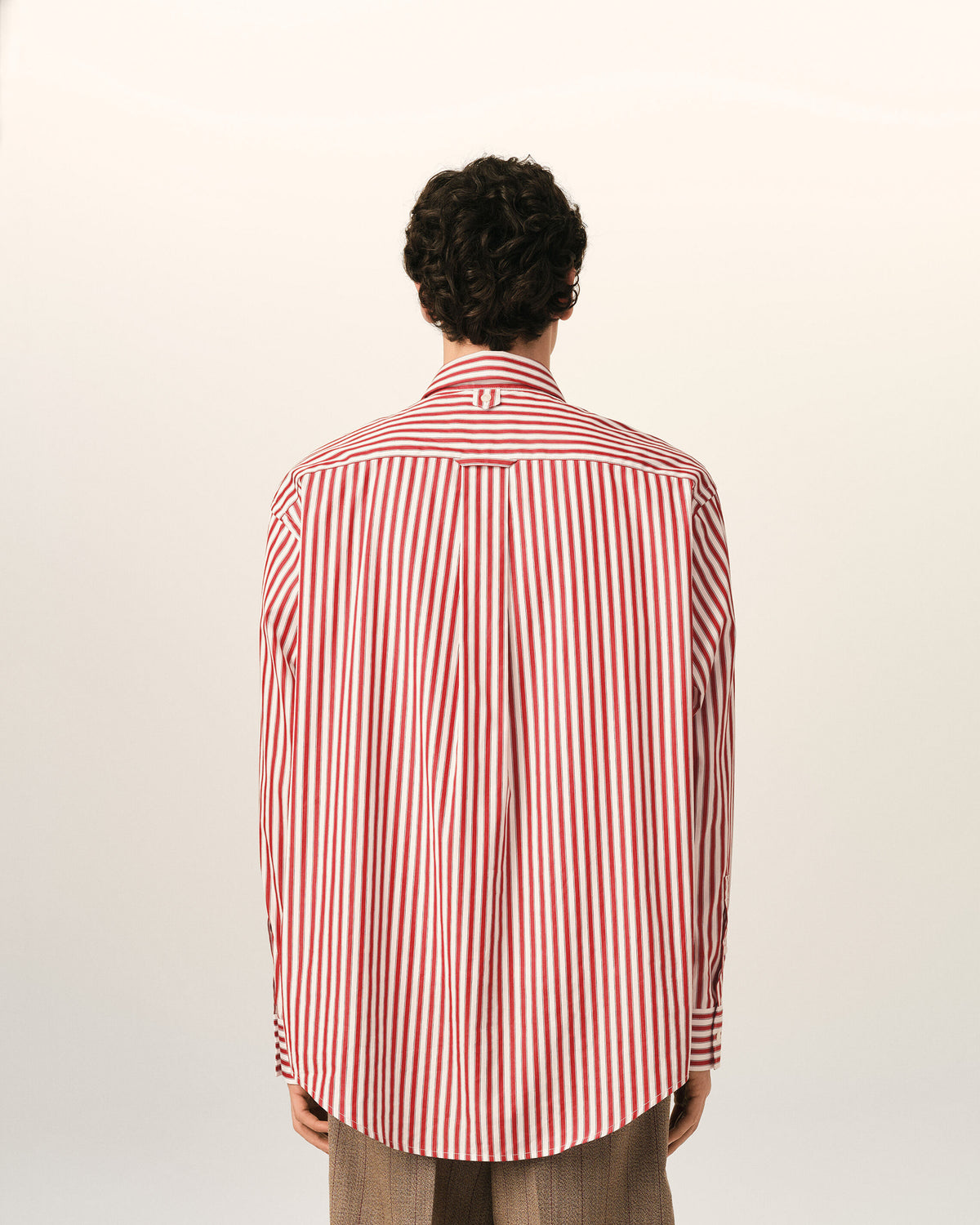 Red large striped shirt with embossed Ami de Coeur - 5