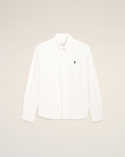                                White cotton shirt with Ami de Coeur - 3                             - Ami Paris