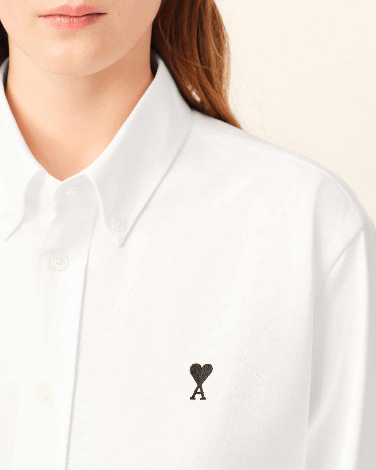 White cotton shirt with Ami de Coeur - 10