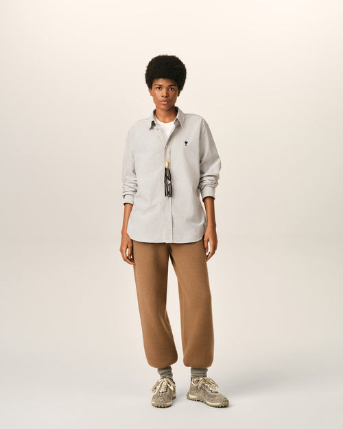 Striped cotton shirt with Ami de Coeur - Femme - 9 - AMI Paris - Ami Paris