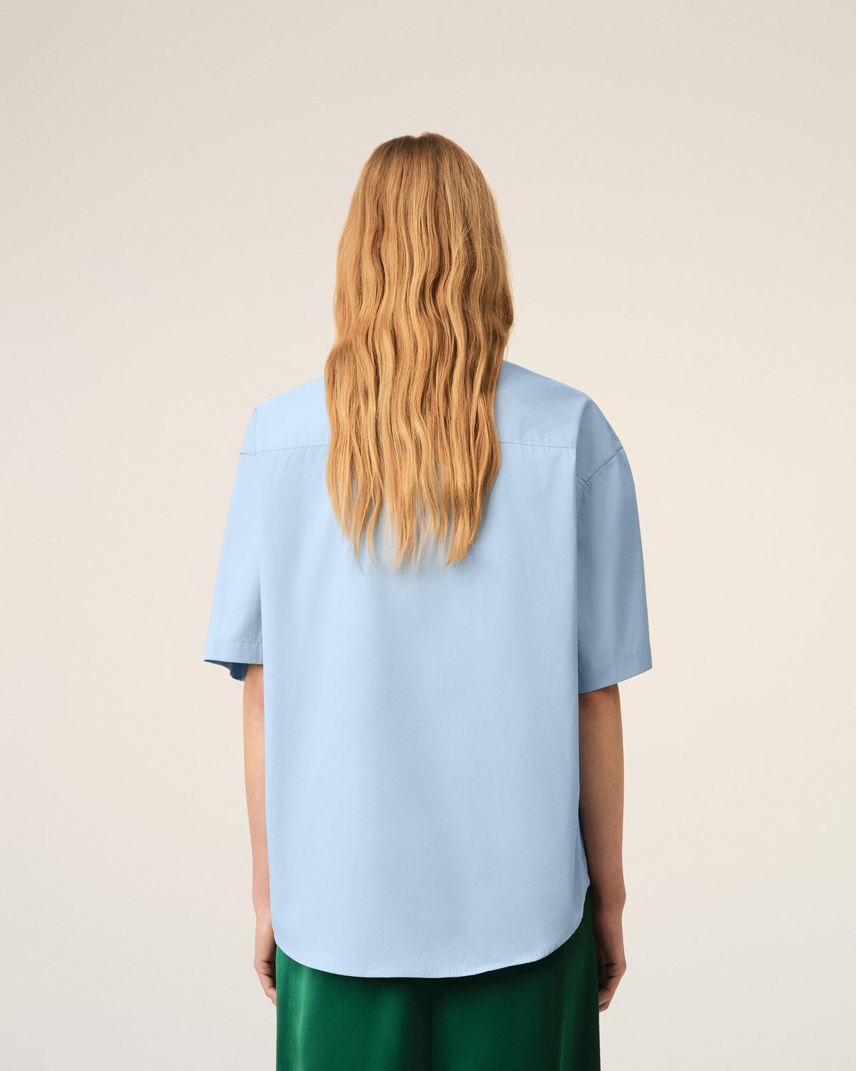 Boxy cotton short-sleeve shirt with Ami de Coeur tulip - 11