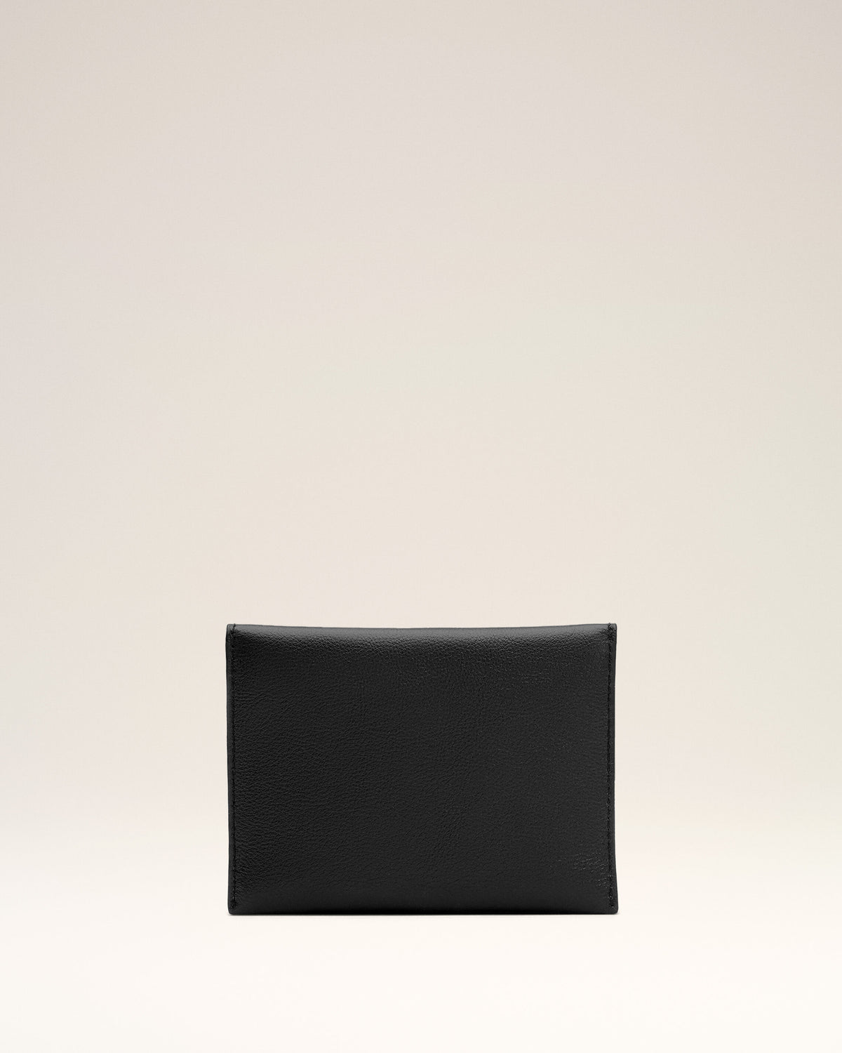 Black Carrousel Cow Leather Folded Card Holder - 5