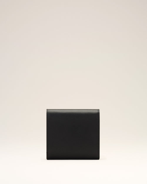 Black Paris Paris cowhide leather compact wallet - Man - 2 - AMI Paris - Ami Paris