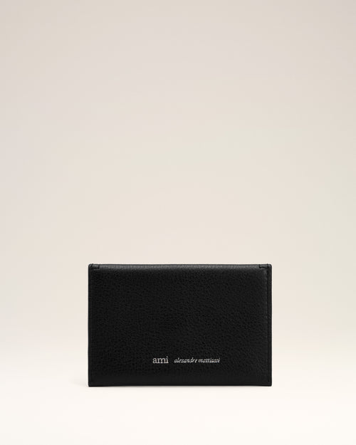 Porte-Cartes Enveloppe Etienne Noir en Cuir De Taurillon - Femme - 5 - AMI Paris - Ami Paris