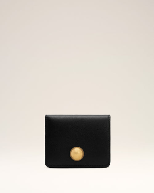 Black Carrousel Cow Leather Folded Wallet - Man - 1 - AMI Paris - Ami Paris