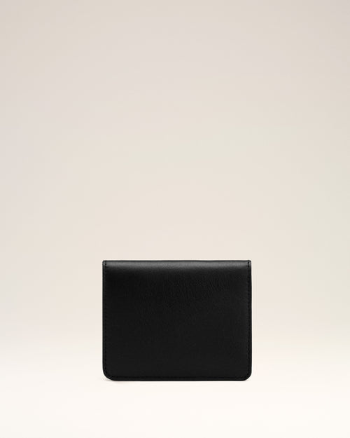 Black Carrousel Cow Leather Folded Wallet - Woman - 5 - AMI Paris - Ami Paris