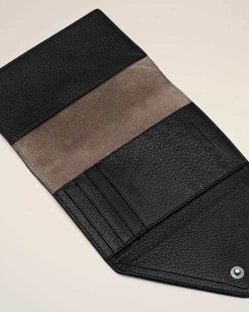 Black Taurillon Leather Etienne Envelope Passport Holder - Woman - 6 - AMI Paris - Ami Paris