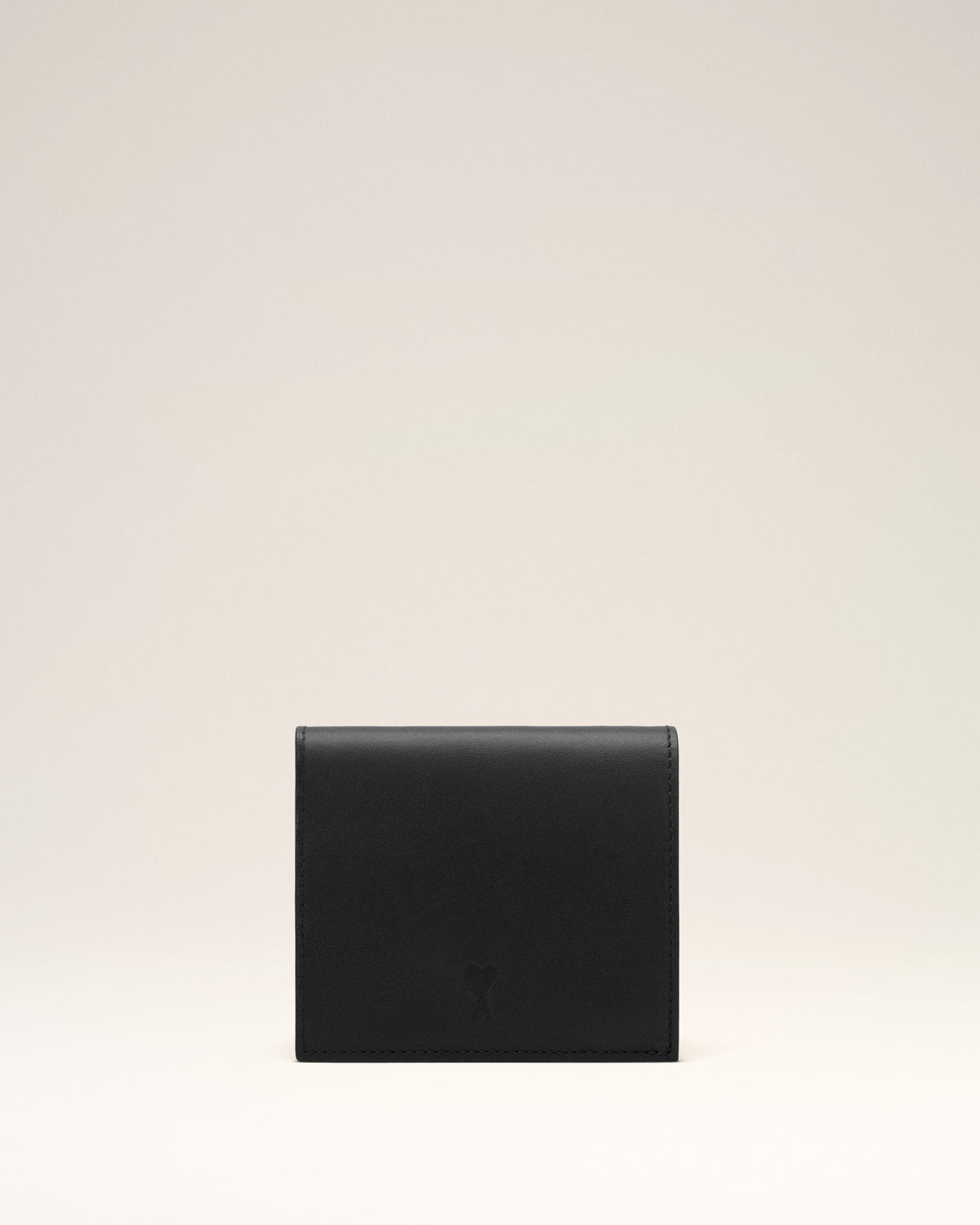 Portafoglio bifold Ami de Coeur in pelle di vitello nera - 1
