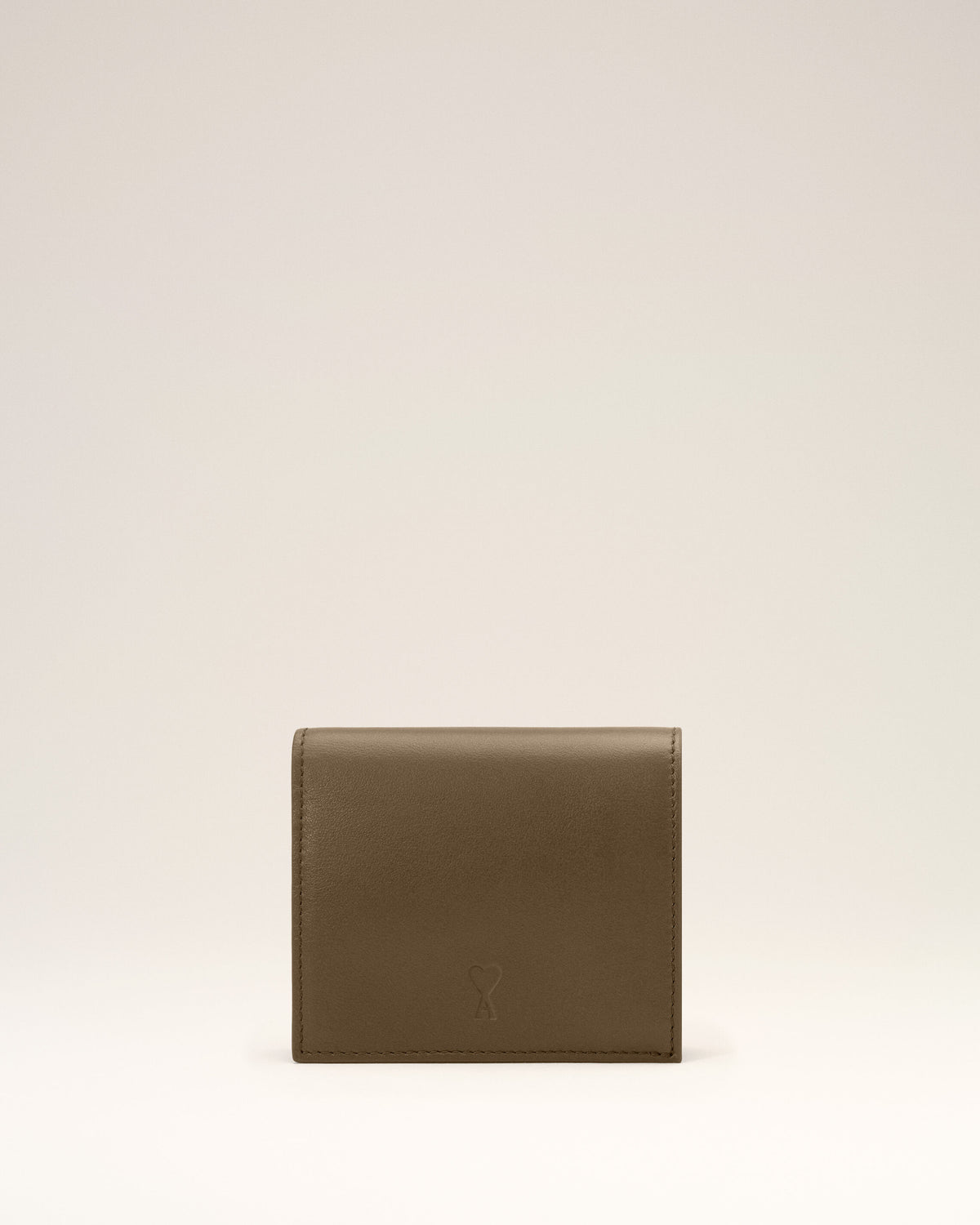 Brown cowhide leather bifold wallet with Ami de Coeur - 1