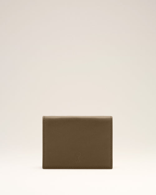 Portefeuille à triple volet marron en cuir de vachette Ami de Coeur - Homme - 1 - AMI Paris - Ami Paris