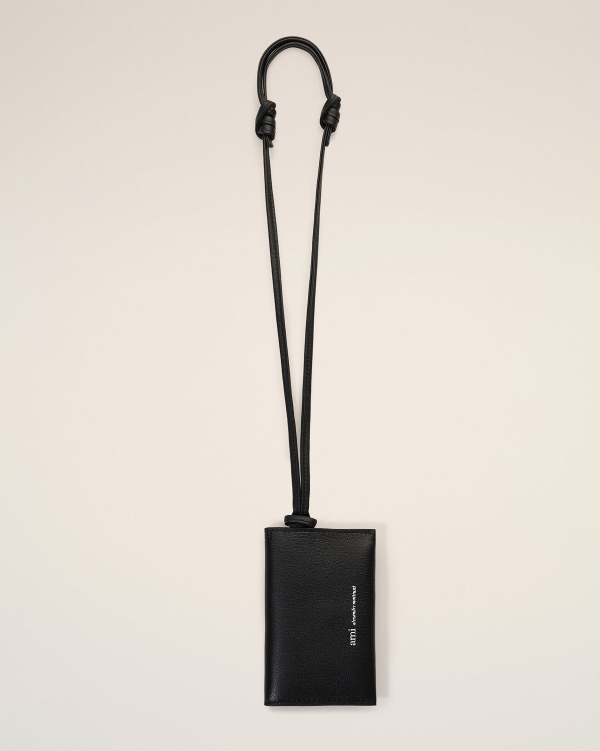 Black Etienne strap taurillon leather envelope card holder - 5