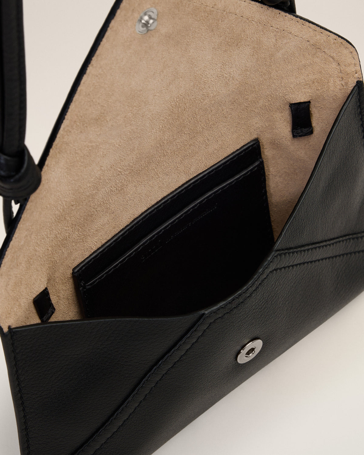 Black Etienne taurillon leather envelope phone holder - 6