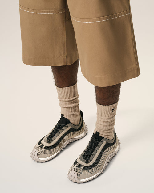 Beige Knit Mirage Sneakers - Man - 2 - AMI Paris - Ami Paris