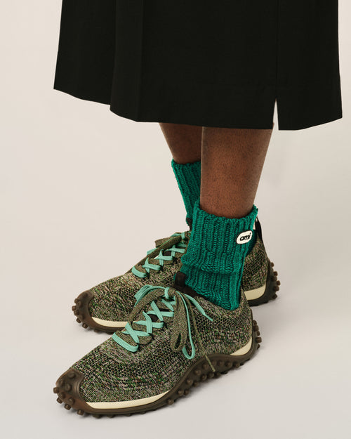 Sneakers Mirage vertes en maille - 1 - Ami Paris
