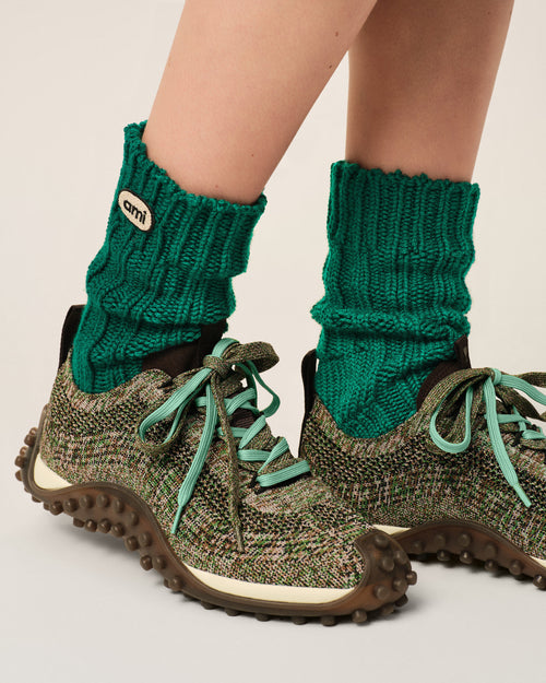                             Sneakers Mirage vertes en maille - 3                         - Ami Paris