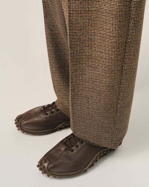 Sneakers Mirage marron en cuir de veau - 1 - Ami Paris